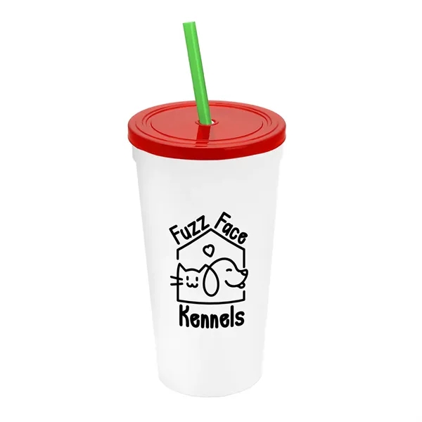 24 Oz. Stadium Cup With Straw And Lid... from ASI 40480 Koozie Group
