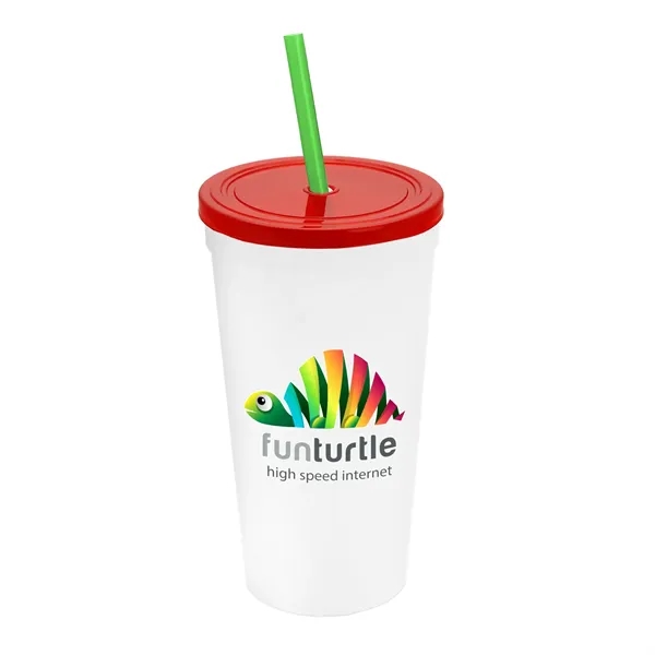 24 Oz. Stadium Cup With Straw And Lid... from ASI 40480 Koozie Group