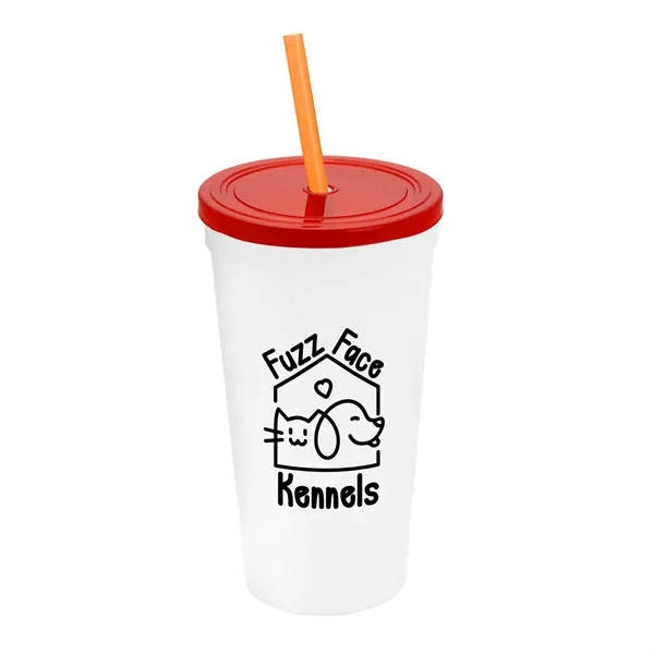 24 Oz. Stadium Cup With Straw And Lid... from ASI 40480 Koozie Group