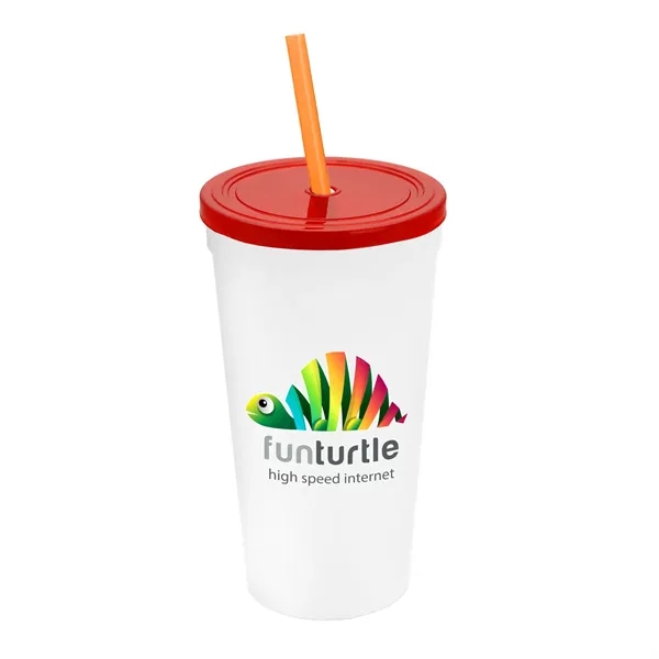 24 Oz. Stadium Cup With Straw And Lid... from ASI 40480 Koozie Group