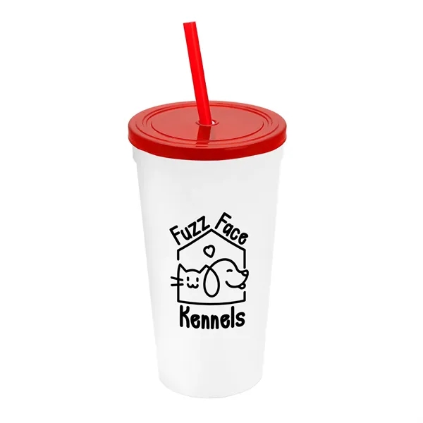 24 Oz. Stadium Cup With Straw And Lid... from ASI 40480 Koozie Group