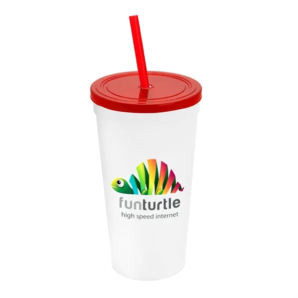 24 Oz. Stadium Cup With Straw And Lid... from ASI 40480 Koozie Group