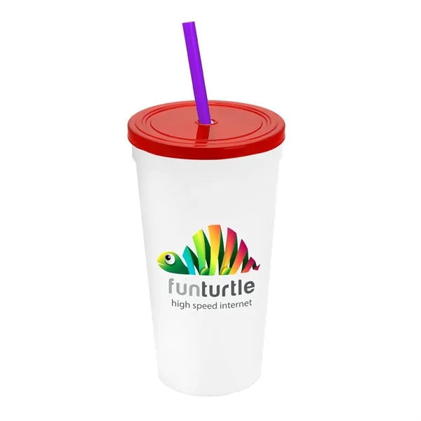 24 Oz. Stadium Cup With Straw And Lid... from ASI 40480 Koozie Group