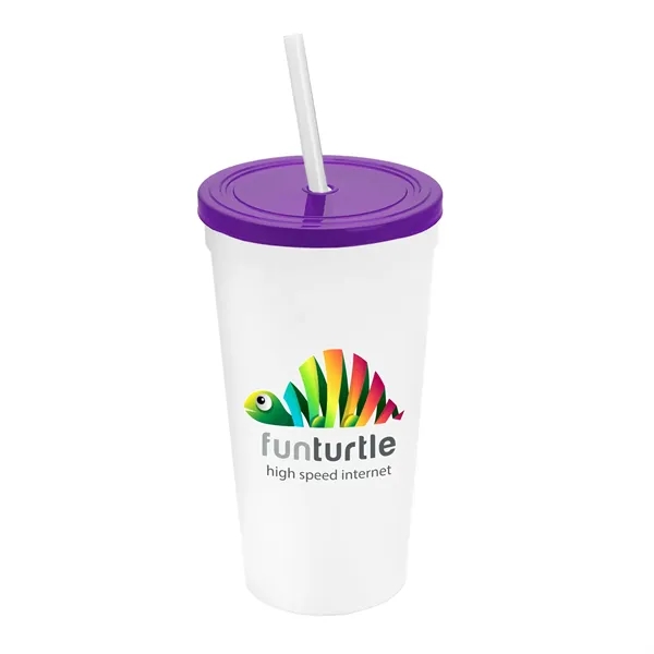 24 Oz. Stadium Cup With Straw And Lid... from ASI 40480 Koozie Group
