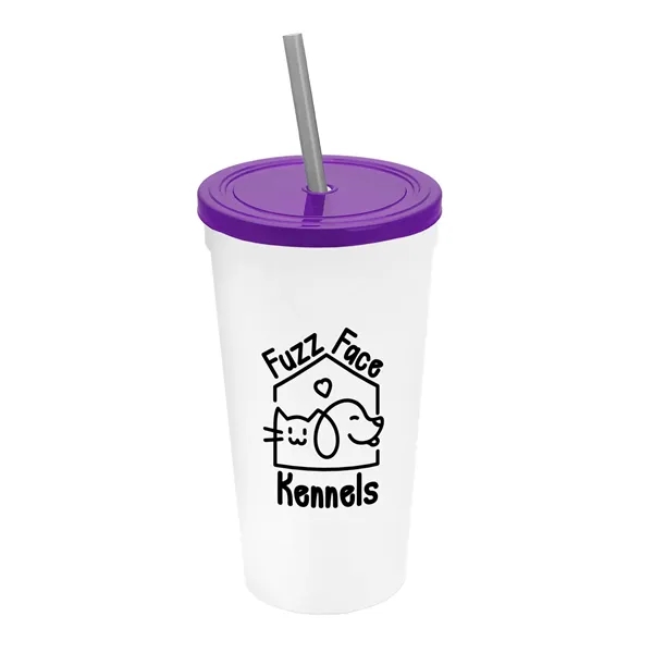 24 Oz. Stadium Cup With Straw And Lid... from ASI 40480 Koozie Group