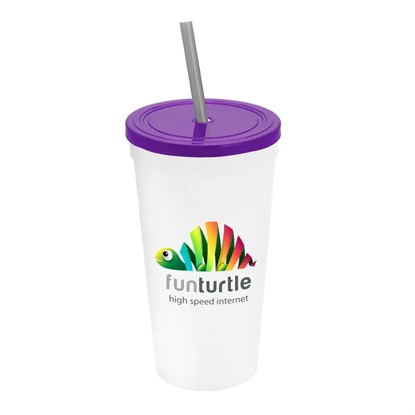 24 Oz. Stadium Cup With Straw And Lid... from ASI 40480 Koozie Group