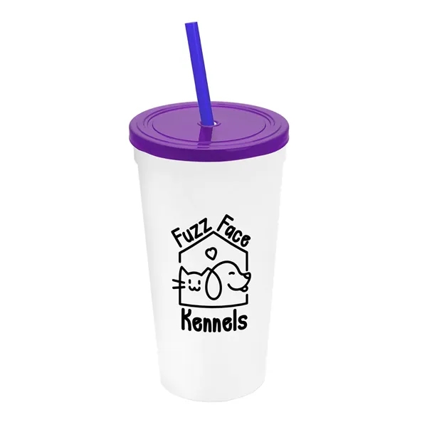 24 Oz. Stadium Cup With Straw And Lid... from ASI 40480 Koozie Group