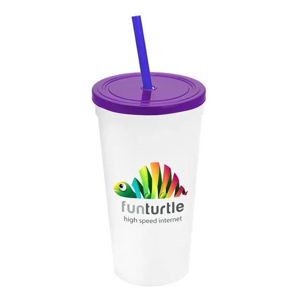 24 Oz. Stadium Cup With Straw And Lid... from ASI 40480 Koozie Group