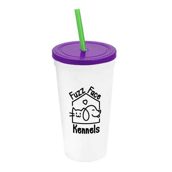 24 Oz. Stadium Cup With Straw And Lid... from ASI 40480 Koozie Group