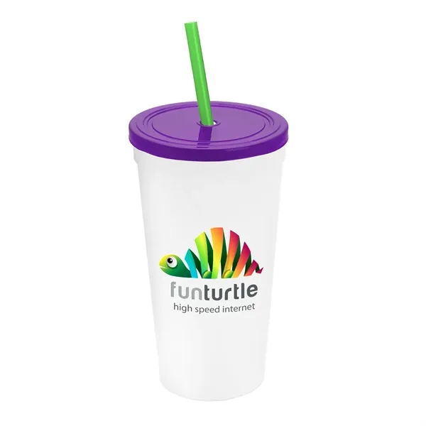 24 Oz. Stadium Cup With Straw And Lid... from ASI 40480 Koozie Group
