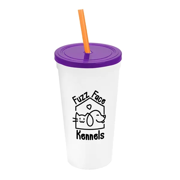 24 Oz. Stadium Cup With Straw And Lid... from ASI 40480 Koozie Group