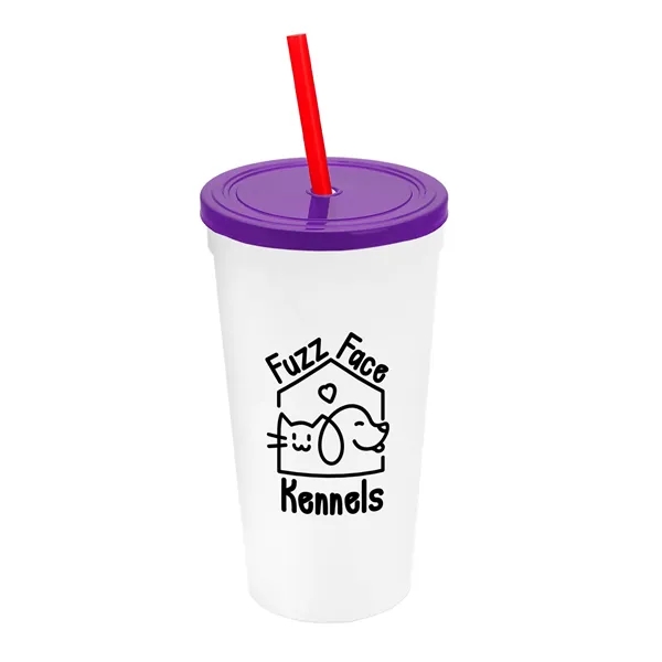 24 Oz. Stadium Cup With Straw And Lid... from ASI 40480 Koozie Group