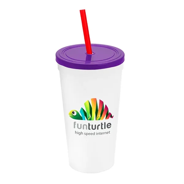24 Oz. Stadium Cup With Straw And Lid... from ASI 40480 Koozie Group