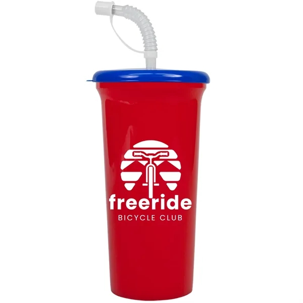 Jumbo Sport Sipper with Reusable Straw holds 32 oz. Perfect for... from ASI 40480 Koozie Group