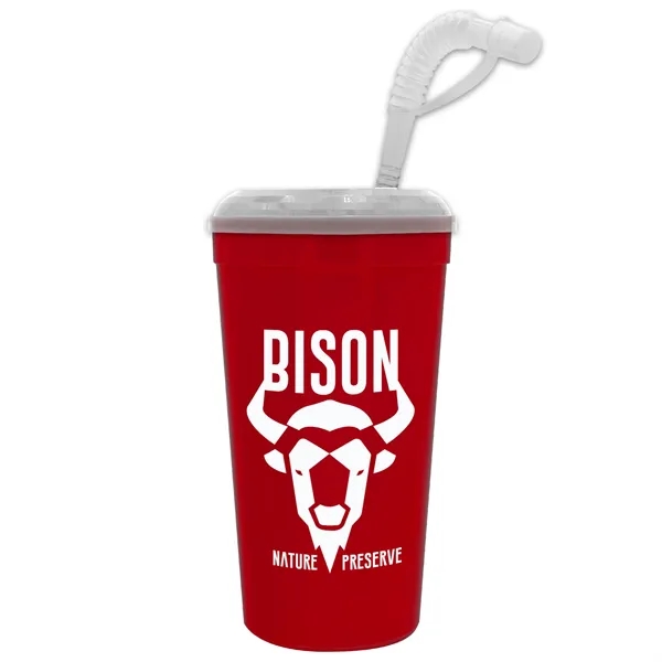 Stadium cup, 32 oz. with Lid and Straw BPA free.... from ASI 40480 Koozie Group