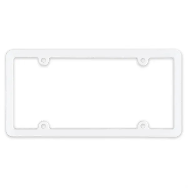 White full view license plate frame with 4-holes is designed to... from ASI 40480 Koozie Group