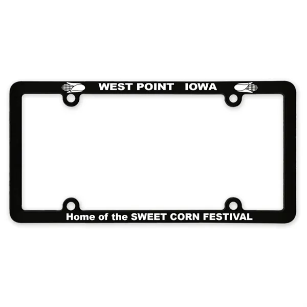 White full view license plate frame with 4-holes is designed to... from ASI 40480 Koozie Group