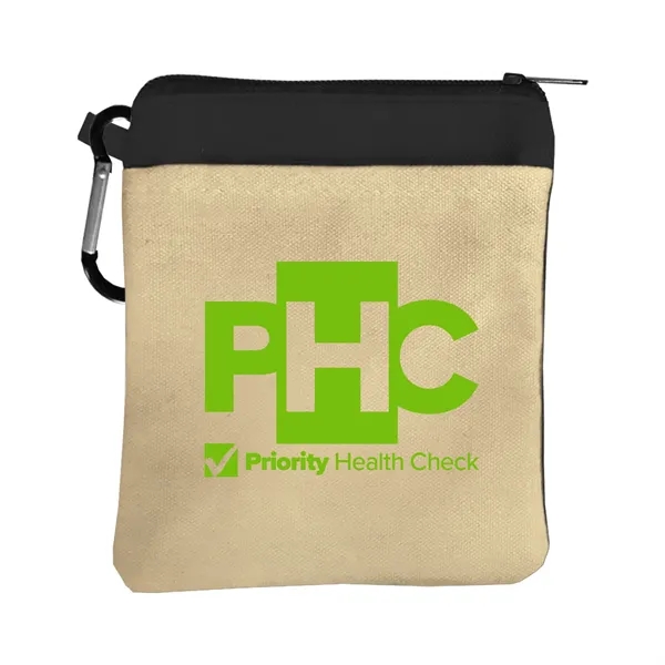 Canvas Zipper Tote with Carabiner... from ASI 40480 Koozie Group
