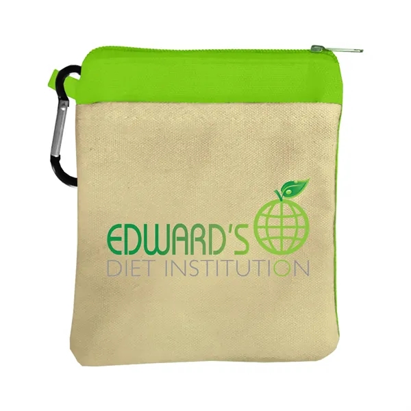 Canvas Zipper Tote with Carabiner... from ASI 40480 Koozie Group