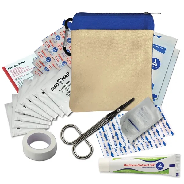 Canvas Zipper Tote First Aid Kit with Carabiner... from ASI 40480 Koozie Group