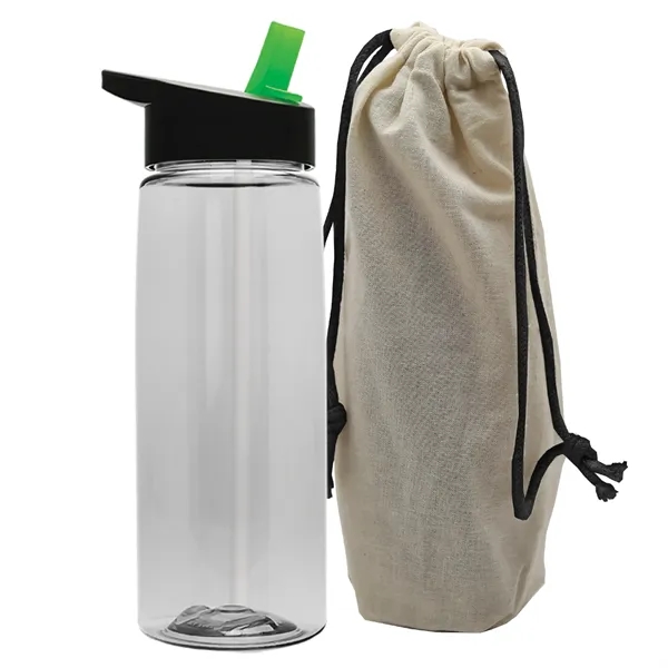 26 oz. Flair Bottle in a Cotton Tote... from ASI 40480 Koozie Group