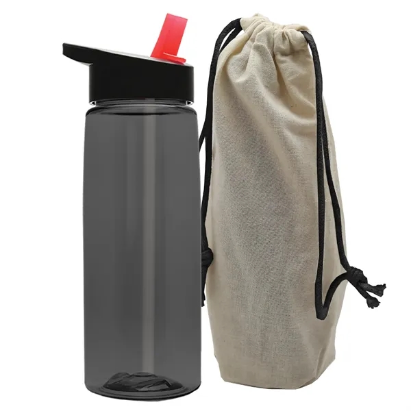 26 oz. Flair Bottle in a Cotton Tote... from ASI 40480 Koozie Group