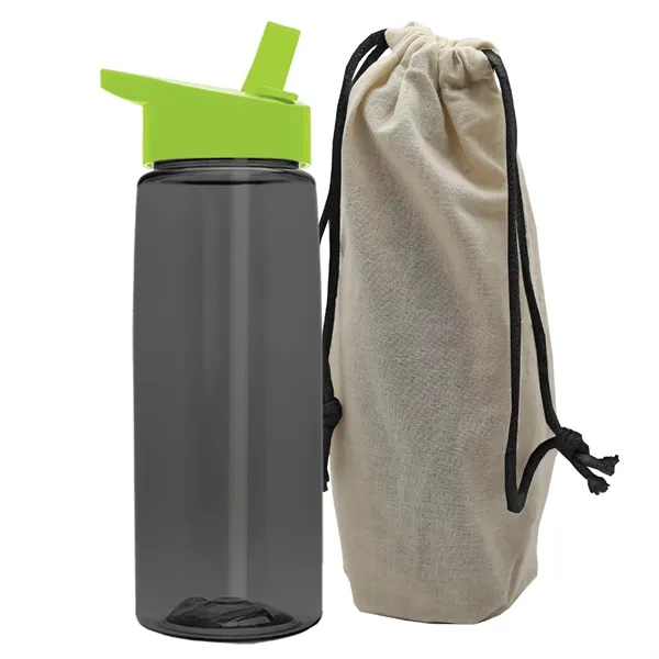 26 oz. Flair Bottle in a Cotton Tote... from ASI 40480 Koozie Group