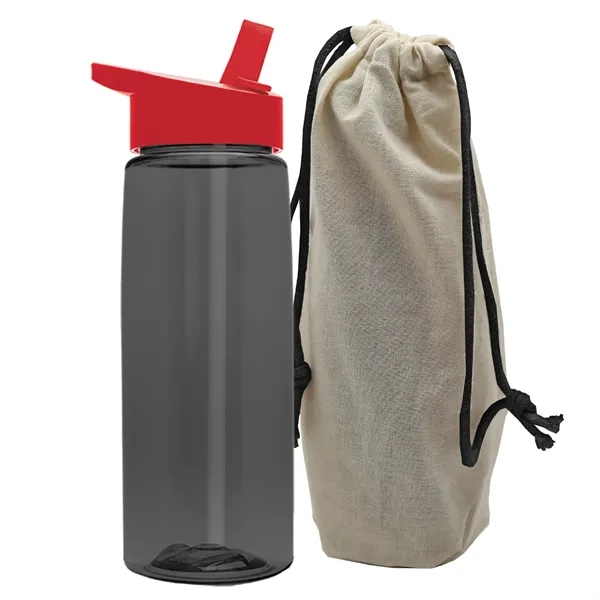 26 oz. Flair Bottle in a Cotton Tote... from ASI 40480 Koozie Group