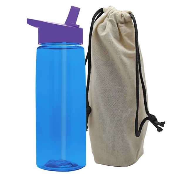 26 oz. Flair Bottle in a Cotton Tote... from ASI 40480 Koozie Group