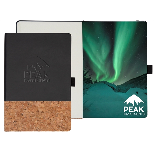 Smooth Vinyl & Cork journal, deboss imprint, full-color tip-in, lined paper,... from ASI 91340 Journalbooks/Timeplanner Calendars