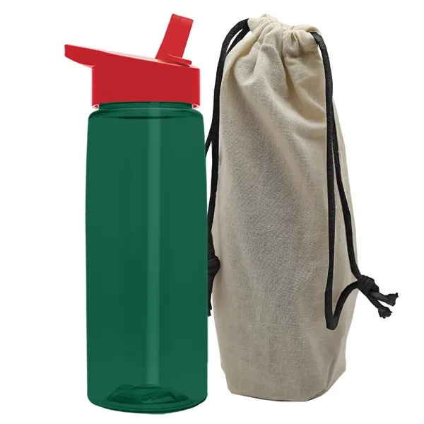 26 oz. Flair Bottle in a Cotton Tote... from ASI 40480 Koozie Group