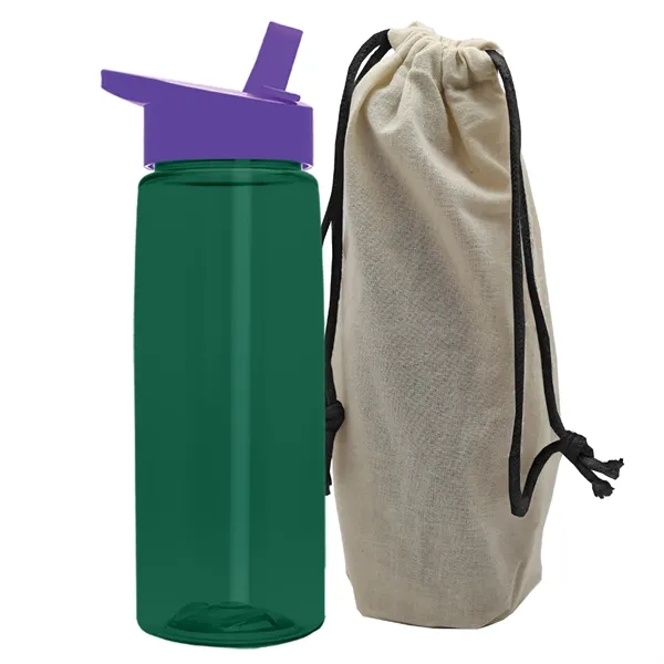 26 oz. Flair Bottle in a Cotton Tote... from ASI 40480 Koozie Group