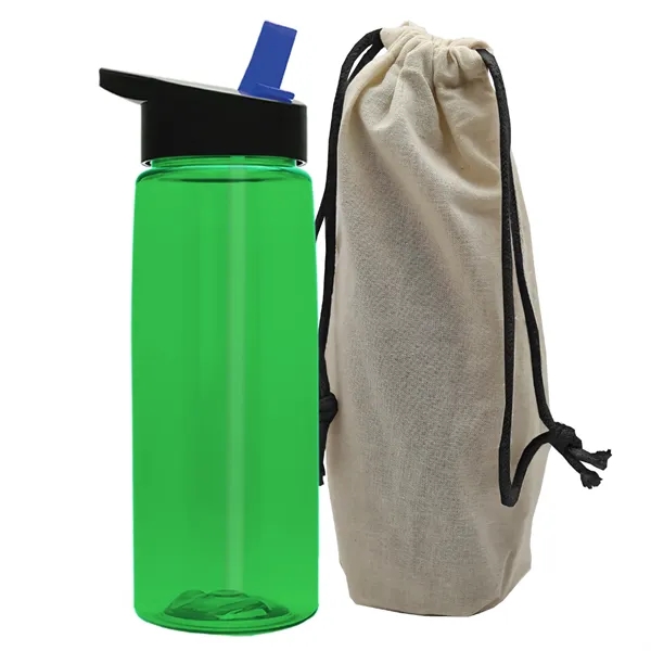26 oz. Flair Bottle in a Cotton Tote... from ASI 40480 Koozie Group