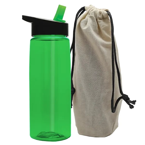 26 oz. Flair Bottle in a Cotton Tote... from ASI 40480 Koozie Group