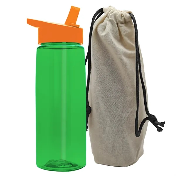 26 oz. Flair Bottle in a Cotton Tote... from ASI 40480 Koozie Group