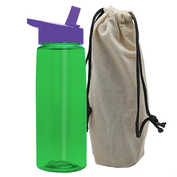26 oz. Flair Bottle in a Cotton Tote... from ASI 40480 Koozie Group