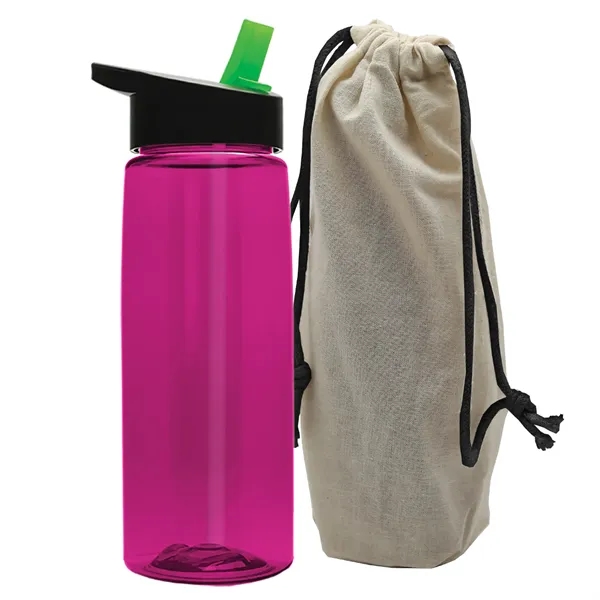 26 oz. Flair Bottle in a Cotton Tote... from ASI 40480 Koozie Group