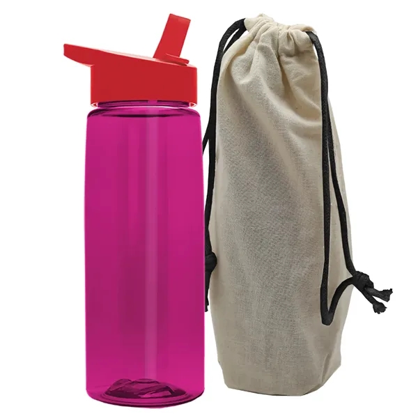 26 oz. Flair Bottle in a Cotton Tote... from ASI 40480 Koozie Group