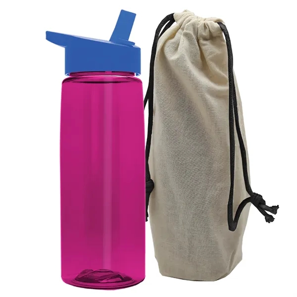 26 oz. Flair Bottle in a Cotton Tote... from ASI 40480 Koozie Group