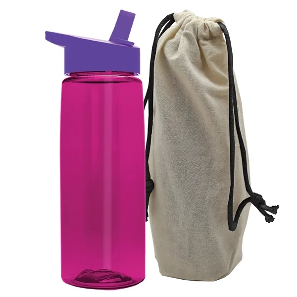 26 oz. Flair Bottle in a Cotton Tote... from ASI 40480 Koozie Group