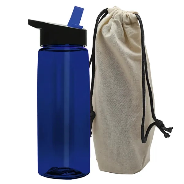 26 oz. Flair Bottle in a Cotton Tote... from ASI 40480 Koozie Group