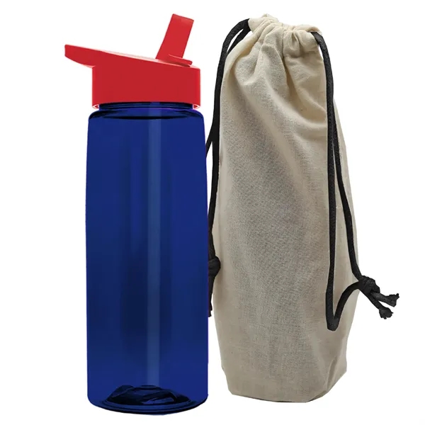 26 oz. Flair Bottle in a Cotton Tote... from ASI 40480 Koozie Group