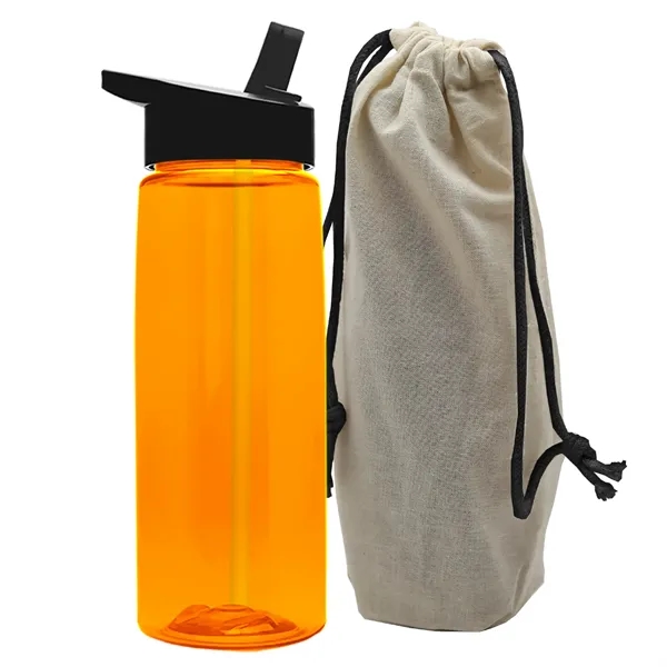 26 oz. Flair Bottle in a Cotton Tote... from ASI 40480 Koozie Group