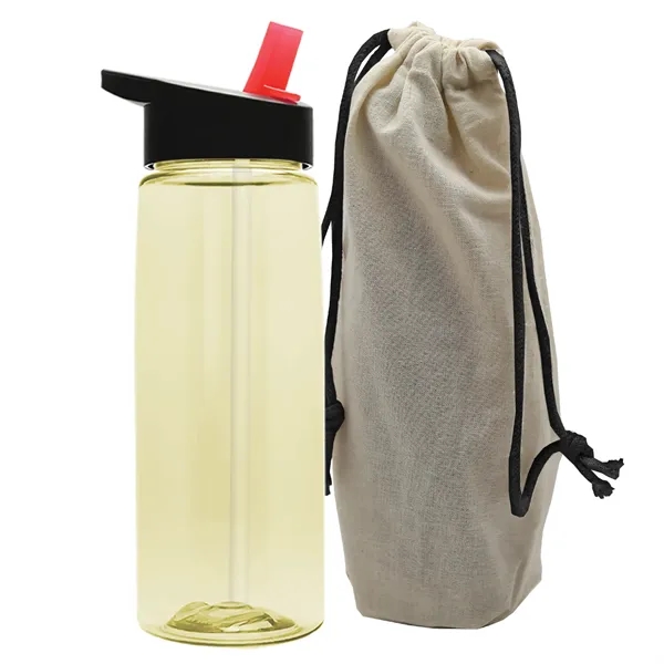 26 oz. Flair Bottle in a Cotton Tote... from ASI 40480 Koozie Group