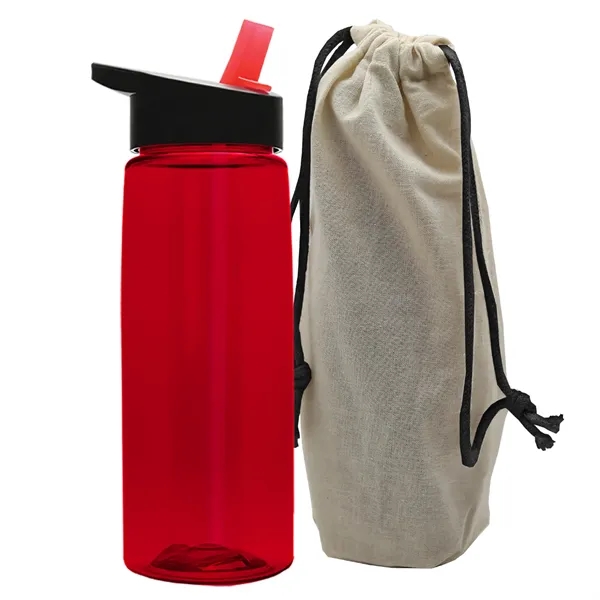 26 oz. Flair Bottle in a Cotton Tote... from ASI 40480 Koozie Group