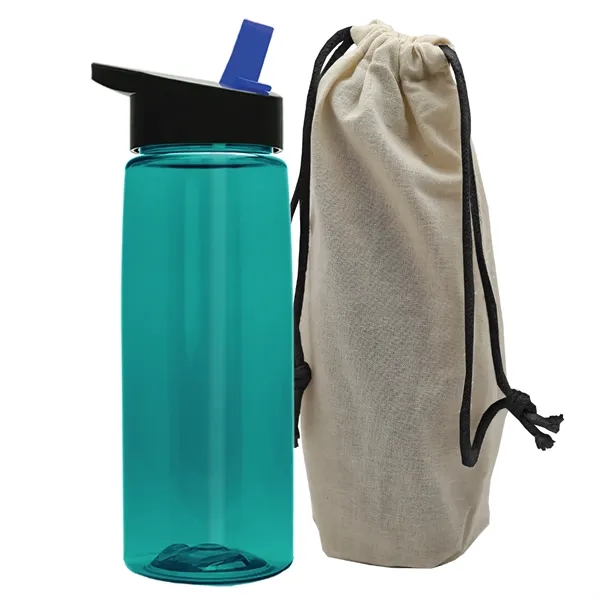 26 oz. Flair Bottle in a Cotton Tote... from ASI 40480 Koozie Group