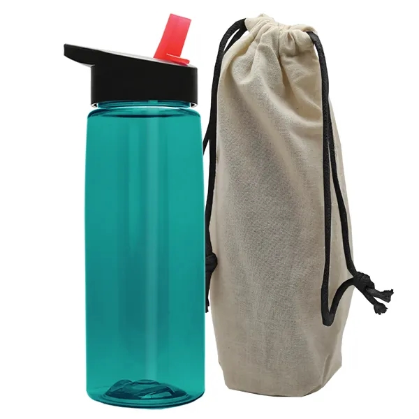 26 oz. Flair Bottle in a Cotton Tote... from ASI 40480 Koozie Group