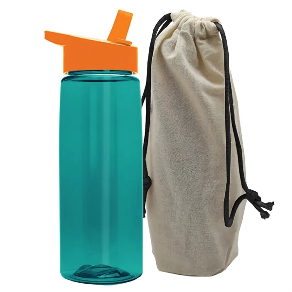 26 oz. Flair Bottle in a Cotton Tote... from ASI 40480 Koozie Group