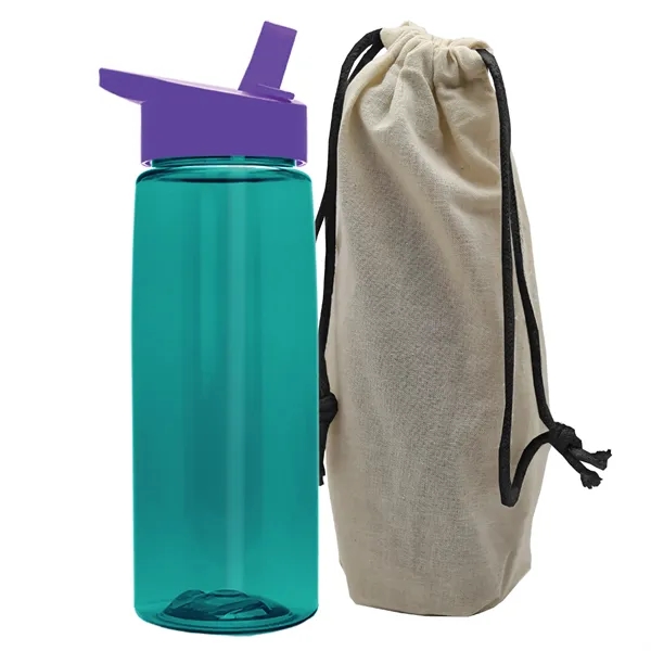 26 oz. Flair Bottle in a Cotton Tote... from ASI 40480 Koozie Group