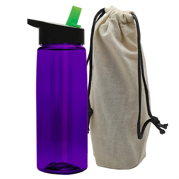 26 oz. Flair Bottle in a Cotton Tote... from ASI 40480 Koozie Group